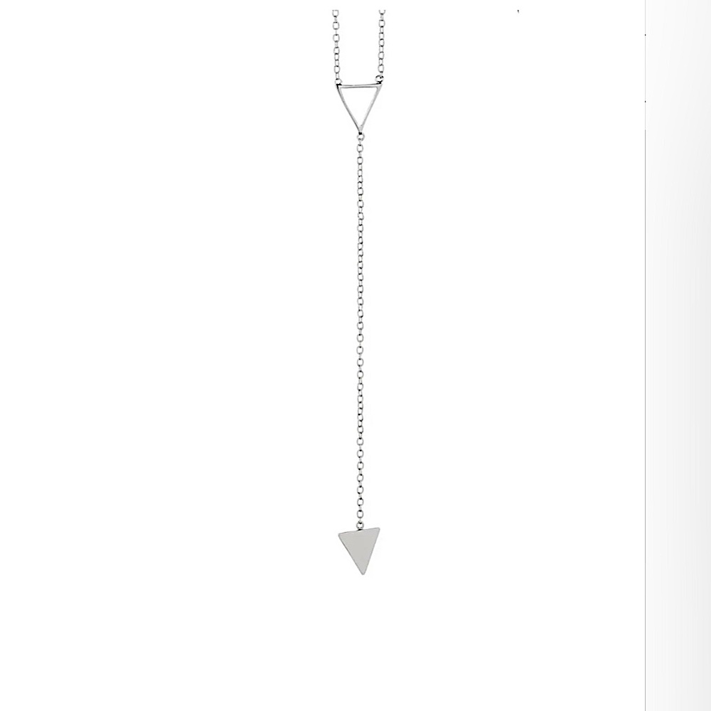 NWT Gorjana 'Mika' Lariat Silver Tone Necklace! - Picture 3 of 5